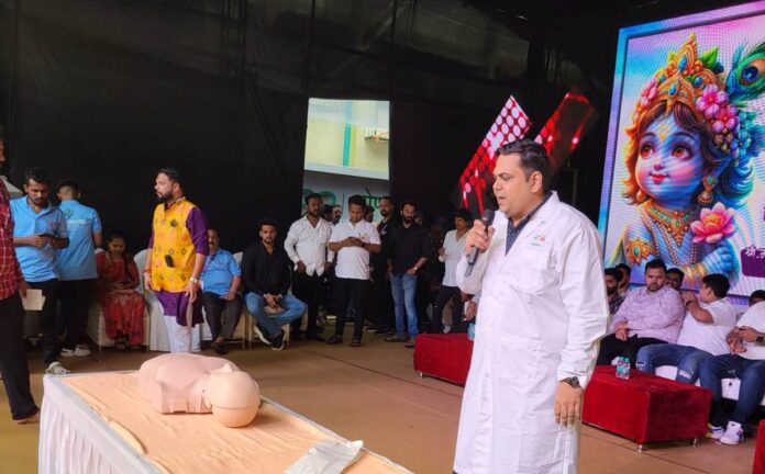 CPR training session conducted for 5 Govinda Pathaks in Dombivli